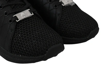 Plein Sport Black Polyester Runner Gisella Sneakers In Black