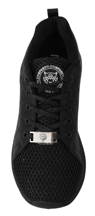Plein Sport Black Polyester Runner Gisella Sneakers In Black