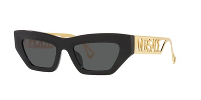 Shop Versace 0ve4432u Gb1/87 Cat Eye Sunglasses In Multi