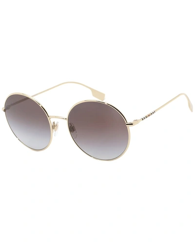 Shop Burberry Women's Be3132 58mm Sunglasses In Gold