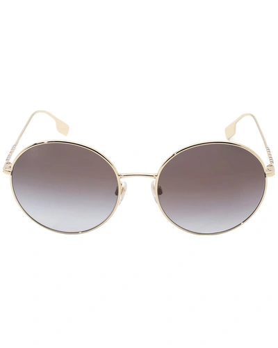Shop Burberry Women's Be3132 58mm Sunglasses In Gold