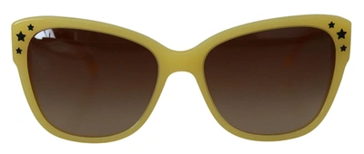 Shop Dolce & Gabbana Acetate Frame Stars Embellishment Dg4124 Women's Sunglasses In Yellow
