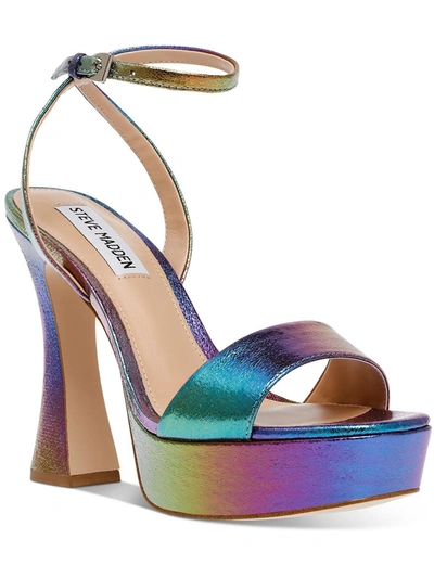 Shop Steve Madden Lashed Womens Ankle Strap Dressy Platform Sandals In Green