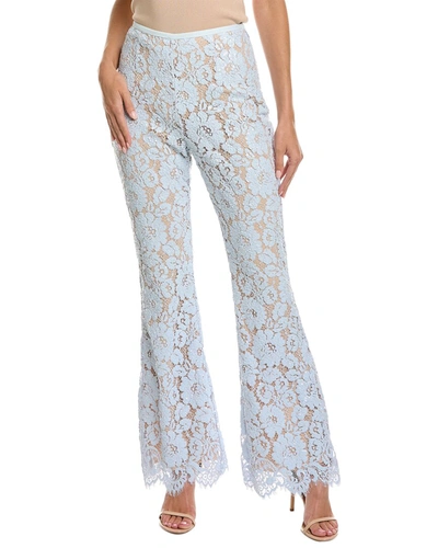Shop Michael Kors Floral Lace Paillette Flare Pant In White