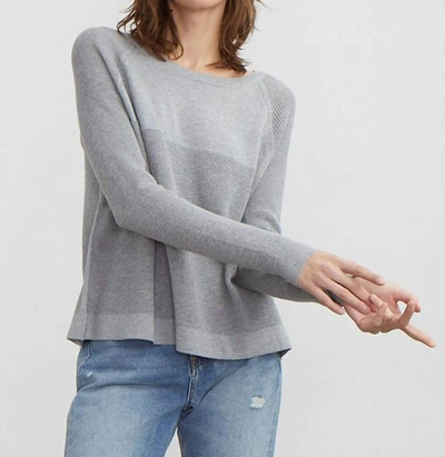 Shop Autumn Cashmere Flared Thermal Crew In Grey