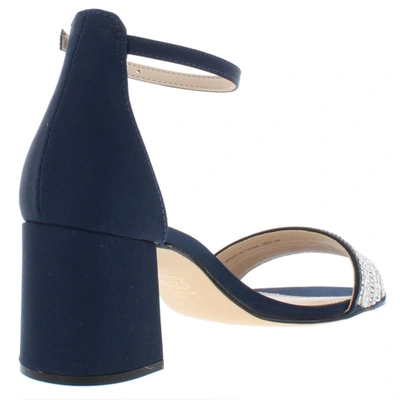Nina Elenora Womens Embellished Ankle Strap Evening Heels In Multi