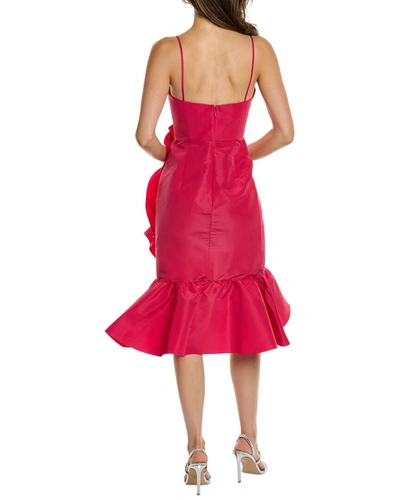 Shop Carolina Herrera Sweetheart Silk Cocktail Dress In Red