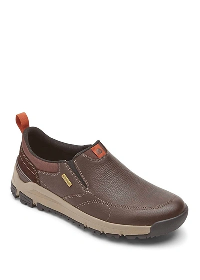 Shop Dunham Men's Glastonbury Slip On Sneaker - 6e/extra Extra Wide In Brown Leather/suede In Multi