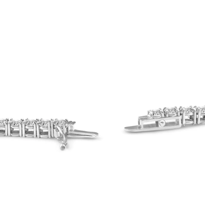 Pompeii3 15" 20ct Tw Round Cut Natural Diamond Tennis Necklace 14k White Gold In Multi