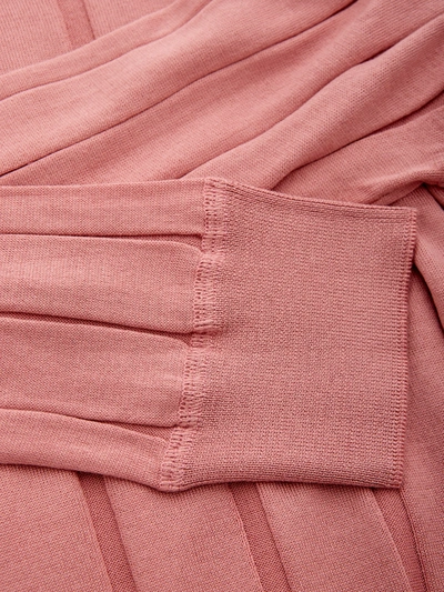 Shop Gran Sasso Silk Blend Pink Flat Ribbed Men's Sweater