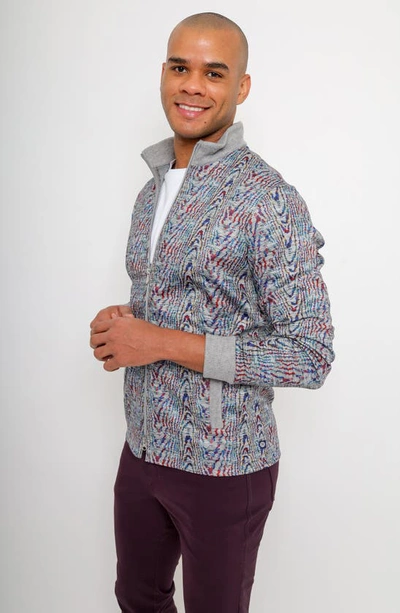 Pino By Pinoporte Handfill Bomber Jacket In Grey Multi