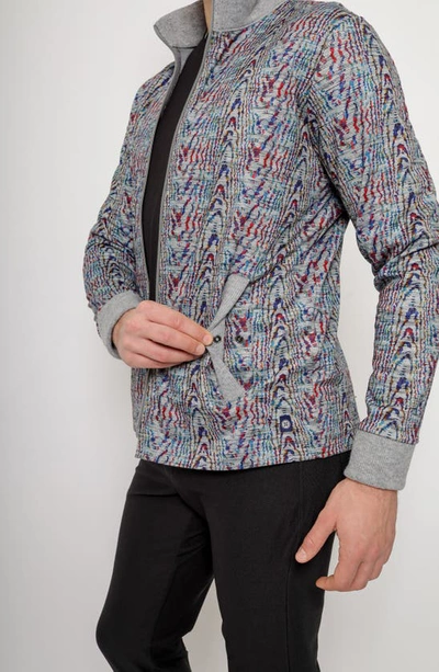 Pino By Pinoporte Handfill Bomber Jacket In Grey Multi