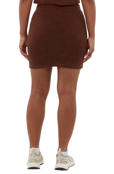 Shop Bench Filby Terry Miniskirt In Shaved Chocolate