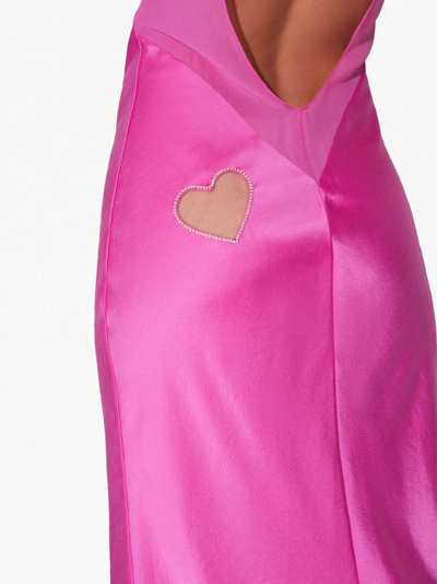 Shop Fleur Du Mal Sequin-embellished Slip Dress In Pink