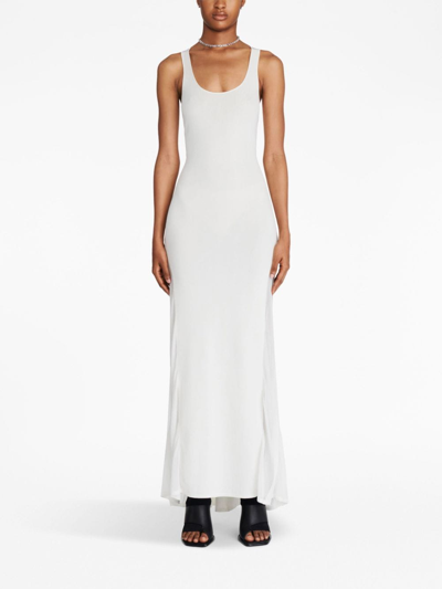Shop Dion Lee Gradient Sheer Maxi Dress In White