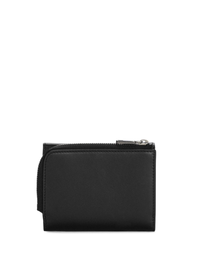 Shop Dolce & Gabbana Logo-print Flap Wallet In Black