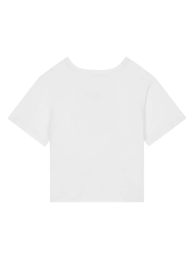 Shop Dolce & Gabbana Carreto Logo-patch Knotted T-shirt In White