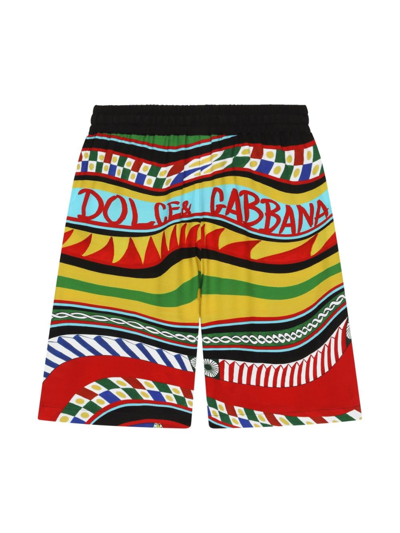 Shop Dolce & Gabbana Carretto-print Bermuda Shorts In Multicolour