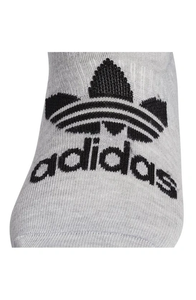 Shop Adidas Originals Originals Assorted 6-pack No-show Socks In Heather Grey/ Black/ White