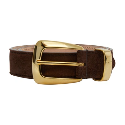 Shop Khaite Benny Belt In Coffee