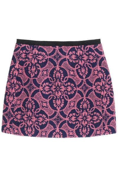 Shop Marine Serre 'oriental Towels' Mini Skirt In Multicolor