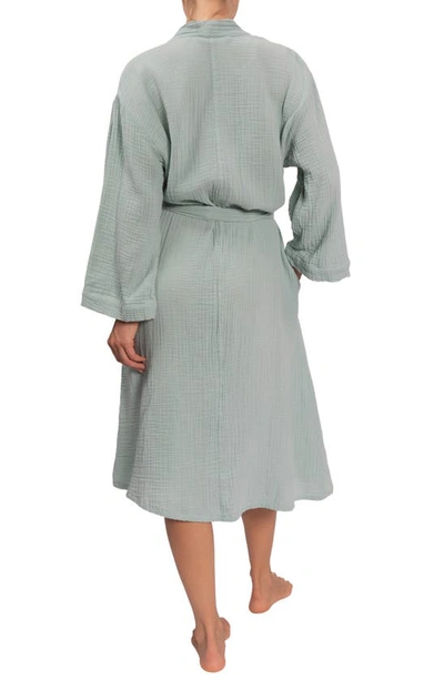 Shop Everyday Ritual Nora Cotton Gauze Robe In Chalcedony