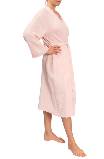 Shop Everyday Ritual Nora Cotton Gauze Robe In Blush