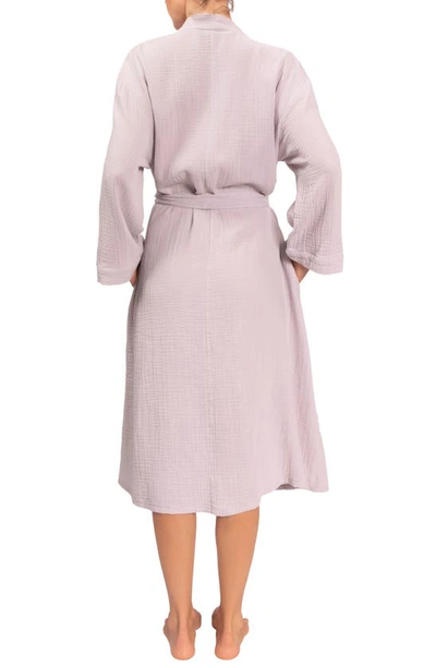 Shop Everyday Ritual Nora Cotton Gauze Robe In Light Grey