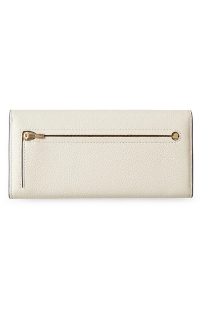 Mulberry Continental Classic Grain Wallet In Chalk