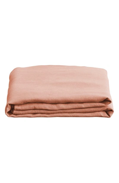 Shop Bed Threads Linen Flat Sheet In Hazelnut
