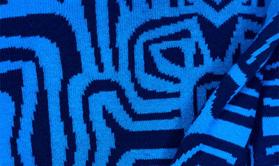 Shop Rochelle Porter Kobo Throw Blanket In Peacock/ Indigo
