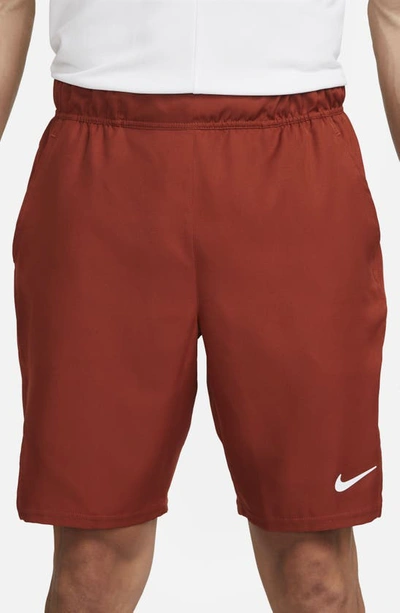 Shop Nike Court Dri-fit Victory Athletic Shorts In Rugged Orange/ White