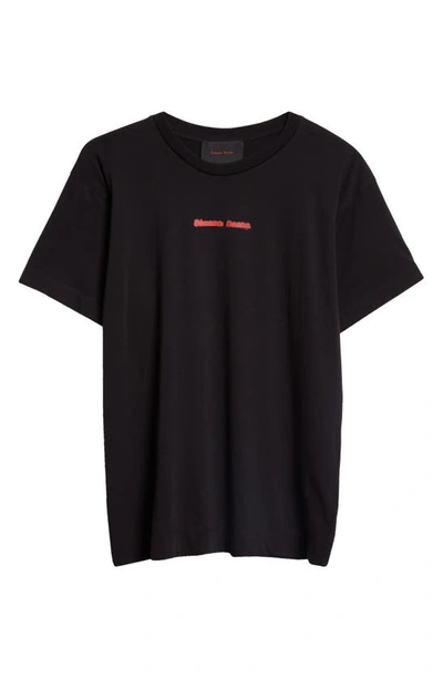 Shop Simone Rocha Graphic Project Logo Graphic T-shirt In Black/ Red