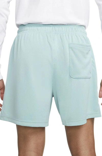Shop Nike Club Flow Mesh Shorts In Mineral/ White