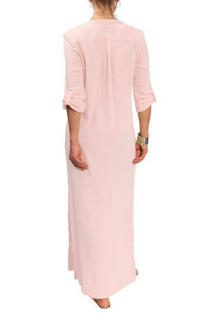 Everyday Ritual Tracey Cotton Caftan In Blush