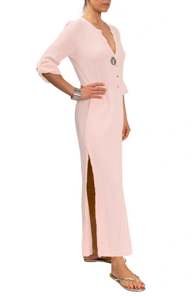 Everyday Ritual Tracey Cotton Caftan In Blush