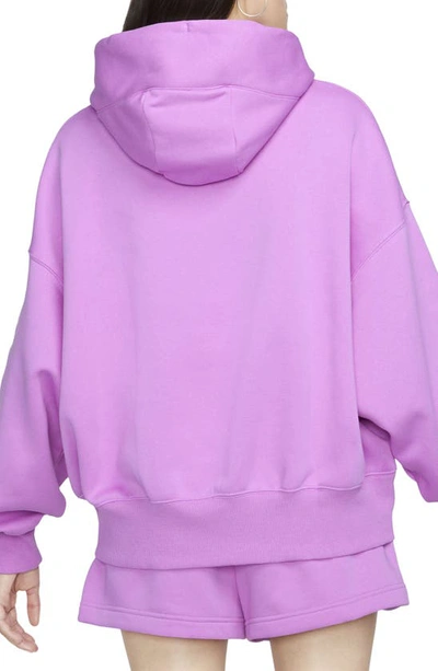 Shop Nike Sportswear Phoenix Fleece Pullover Hoodie In Rush Fuchsia/sail