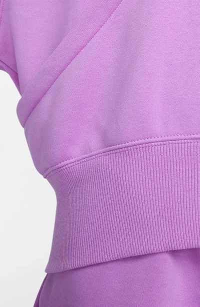 Shop Nike Sportswear Phoenix Fleece Pullover Hoodie In Rush Fuchsia/sail