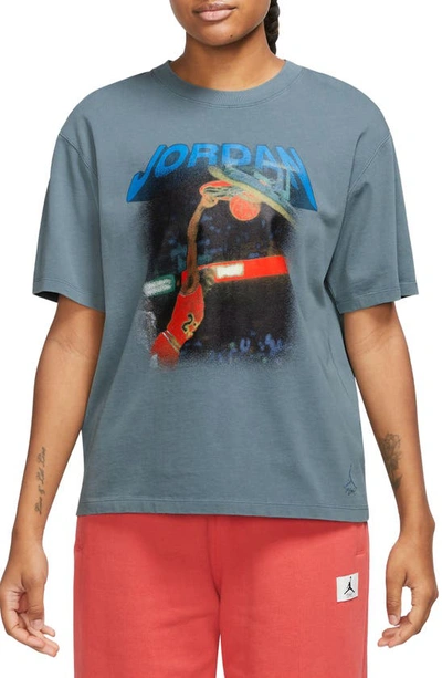 Shop Jordan Mj Heritage Graphic T-shirt In Ozone Blue
