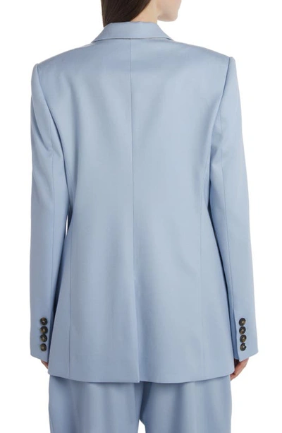 Shop Stella Mccartney Slim Fit Wool Flannel Jacket In 4859 Baby Blue