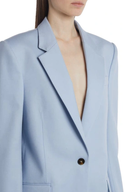 Shop Stella Mccartney Slim Fit Wool Flannel Jacket In 4859 Baby Blue