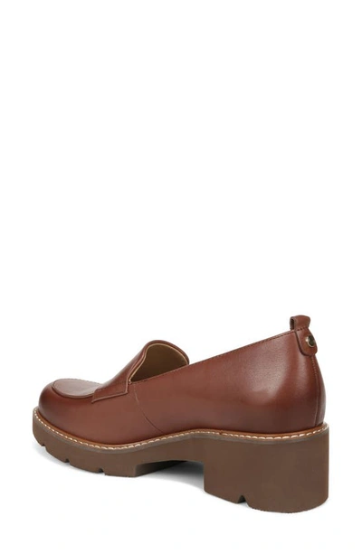 Naturalizer Darry Leather Loafer In Cappuccino Brown Leather