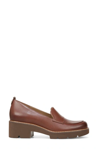 Naturalizer Darry Leather Loafer In Cappuccino Brown Leather