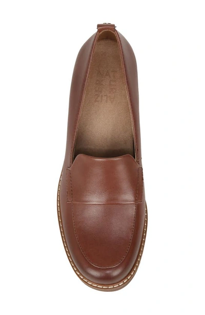Naturalizer Darry Leather Loafer In Cappuccino Brown Leather