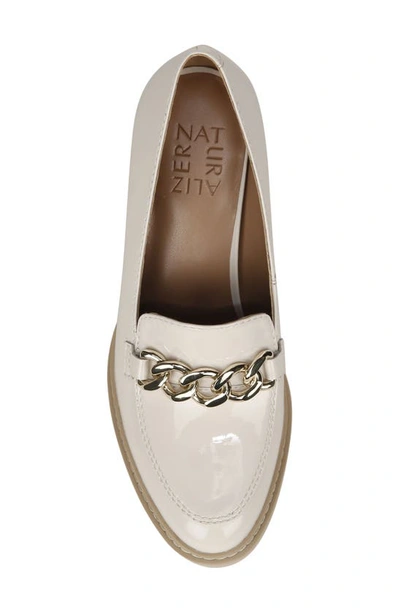 Shop Naturalizer Callie Loafer Pump In Satin Pearl Beige Leather