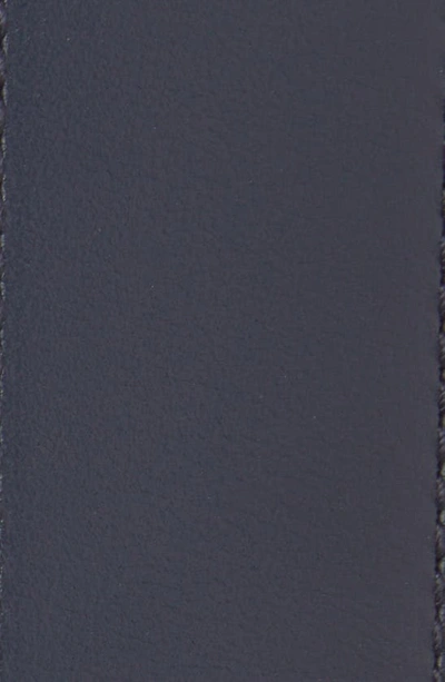 Shop Balmain Logo Buckle Reversible Leather Belt In Sir Navy/ Brown