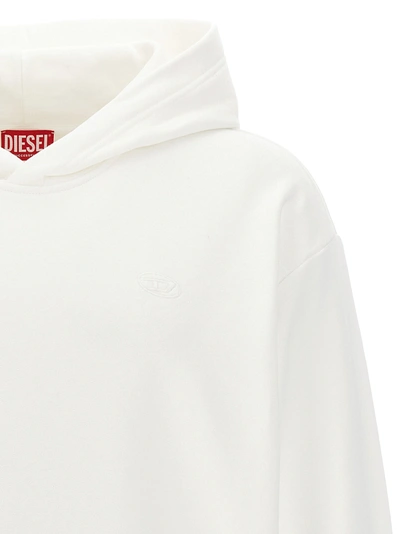 Shop Diesel Macs Megoval Hoodie Sweatshirt White