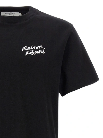 Shop Maison Kitsuné Mini Handwriting T-shirt Black