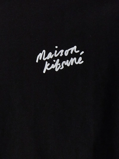 Shop Maison Kitsuné Mini Handwriting T-shirt Black