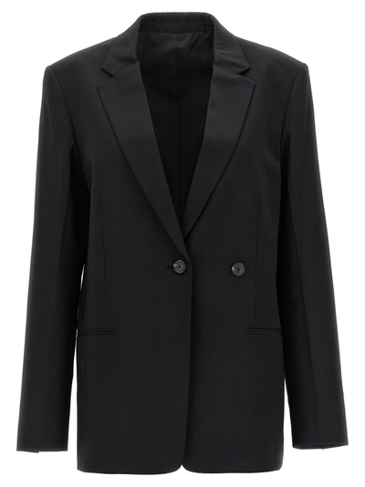 Shop Helmut Lang Wool Single Breast Blazer Jacket Jackets Black